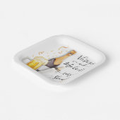 Bubbels en Bier Baby shower Papieren Bordje (Gebogen)