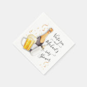 Bubbels en Bier Baby shower Servet (Hoek)