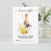 Bubbels en bier luier verloting kaart (Staand voorkant)