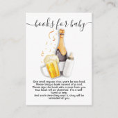 Bubbels en bierboeken voor baby-kaart informatiekaartje (Voorkant)