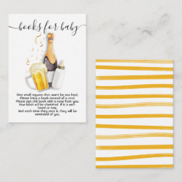 Bubbels en bierboeken voor baby-kaart informatiekaartje