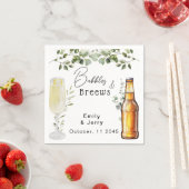 Bubbels En Brouwen Eucalyptus Paar Douche Party Servet (Insitu)