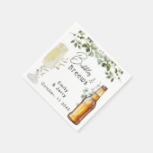 Bubbels En Brouwen Eucalyptus Paar Douche Party Servet (Hoek)