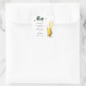 Bubbels en brouwsels Dank u Eucalyptus bruiloft Vierkante Sticker (Tas)