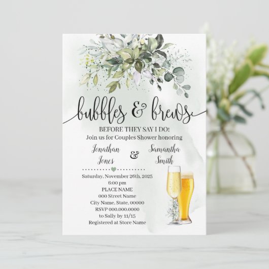 Bubbels en brouwsels douche Eucalyptus groen Kaart (Staand voorkant)