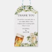 Bubbels en Brouwsels Koppels Bruiloft Cadeaulabel (Voorkant)