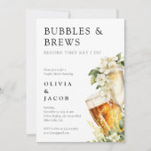 Bubbels en Brouwsels Koppels Bruiloft Kaart (Voorkant)