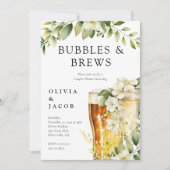 Bubbels en Brouwsels Koppels Bruiloft Kaart (Voorkant)