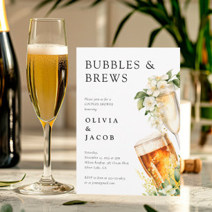 Bubbels en Brouwsels Koppels Bruiloft Kaart