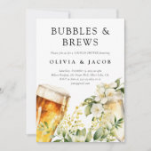 Bubbels en Brouwsels Koppels Bruiloft Kaart (Voorkant)