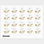 Bubbels en Brouwsels Koppels Bruiloft Ronde Sticker (Vel)