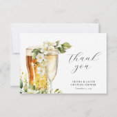 Bubbels en brouwsels Koppels Douche Bedankkaart (Voorkant)