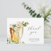 Bubbels en brouwsels Koppels Douche Bedankkaart (Staand voorkant)