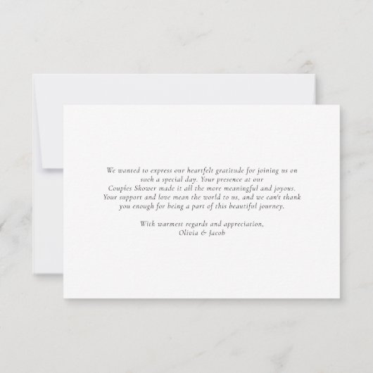 Bubbels en brouwsels Koppels Douche Bedankkaart (Achterkant)