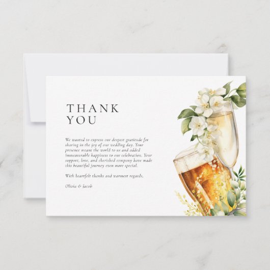 Bubbels en brouwsels Koppels Douche Bedankkaart (Voorkant)