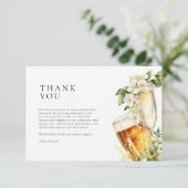 Bubbels en brouwsels Koppels Douche Bedankkaart (Staand voorkant)