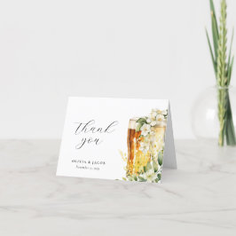 Bubbels en brouwsels Koppels Douche Bedankkaart