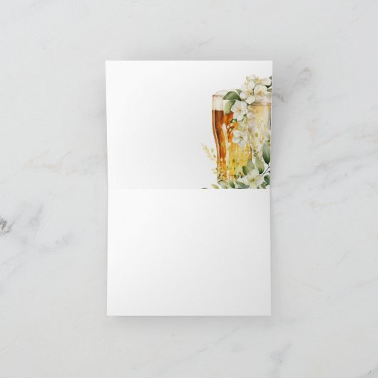 Bubbels en brouwsels Koppels Douche Bedankkaart (Binnen)