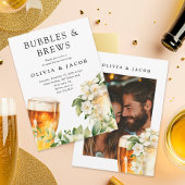 Bubbels en brouwsels Koppels Douche Foto Uitnodigi Kaart