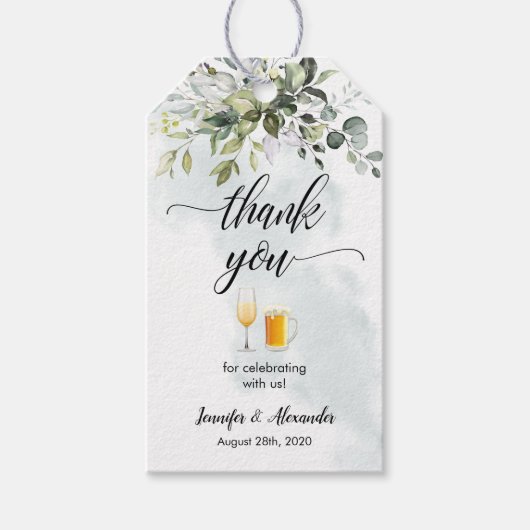 Bubbels en brouwsels Koppels Douche Gift Labels Cadeaulabel (Voorkant)