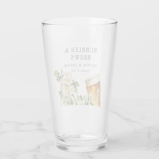 Bubbels en brouwsels Koppels Douche Glas (Achterkant)