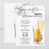 Bubbels en brouwsels Koppels Douche Uitnodiging (Voorkant / Achterkant)