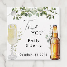 Bubbels en brouwsels Trouwdouche Dank u