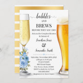 Bubbels en brouwsels voordat ik bruidsdouche blauw kaart (Voorkant / Achterkant)