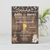 Bubbels en brouwsels voordat ik Country Wedding do Kaart (Staand voorkant)