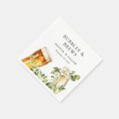 Bubbels en drankjes koppel shower servet (Hoek)