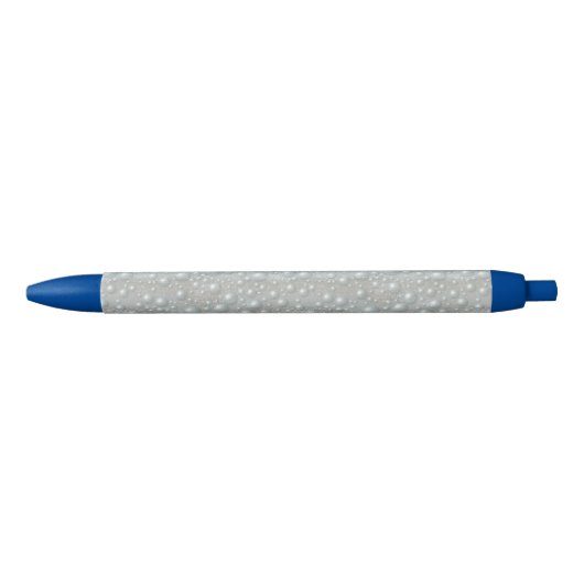 Bubbels en parels Zilver Blauw Witte Pennen (Voorkant)
