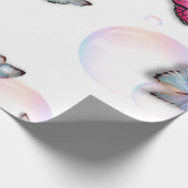 Bubbels en vlinders cadeaupapier (Hoek)
