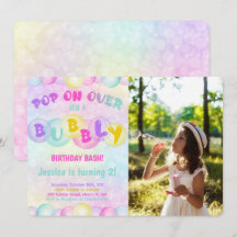 Bubbels Foto Uitnodiging