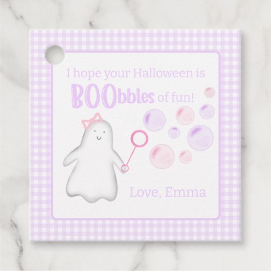 Bubbels Halloween Gift Label / Treat Bag Label (Voorkant)