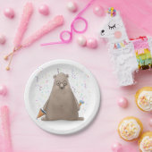 Bubbels het Beer Verjaardag Papieren Bordje (Feest)