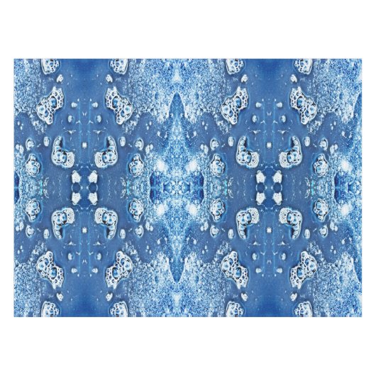 Bubbels IJswater Blauw Abstract tafelkleed (Voorkant (Horizontaal))