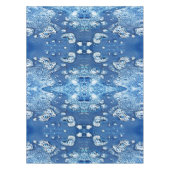Bubbels IJswater Blauw Abstract tafelkleed (Voorkant)
