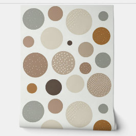 Bubbels in beige toon behang