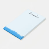 Bubbels in blauw post-it® notes (Schuin)