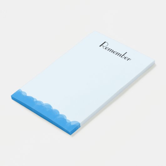 Bubbels in blauw post-it® notes (Schuin)