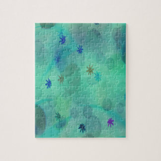 Bubbels in het Blauwgroen Legpuzzel