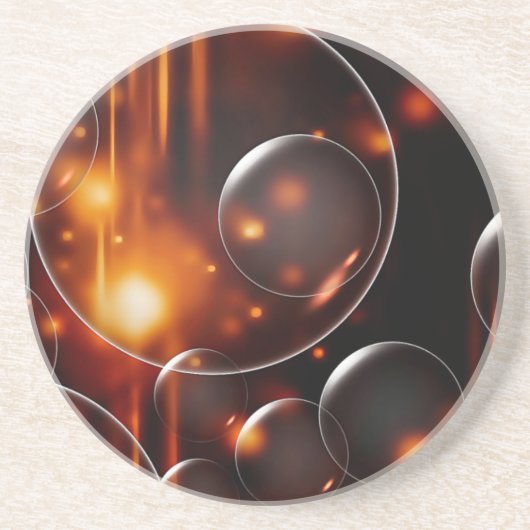 Bubbels in koplampen zandsteen onderzetter (Voorkant)