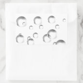 Bubbels in zwart-wit rechthoekige sticker (Tas)