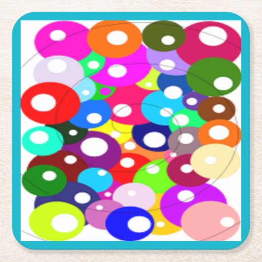 BUBBELS KARTONNEN ONDERZETTERS (Voorkant)