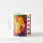 bubbels lach koffiemok (Voorkant links)
