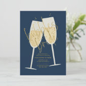 Bubbels met het Bride Champagne Vrijgezellenfeest Kaart (Staand voorkant)