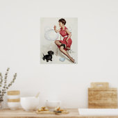 Bubbels omhoog draaien poster (Keuken)