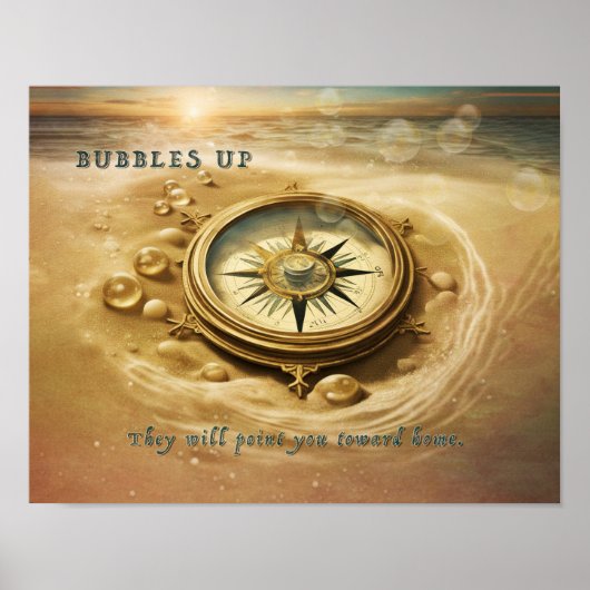 Bubbels omhoog - poster (Voorkant)