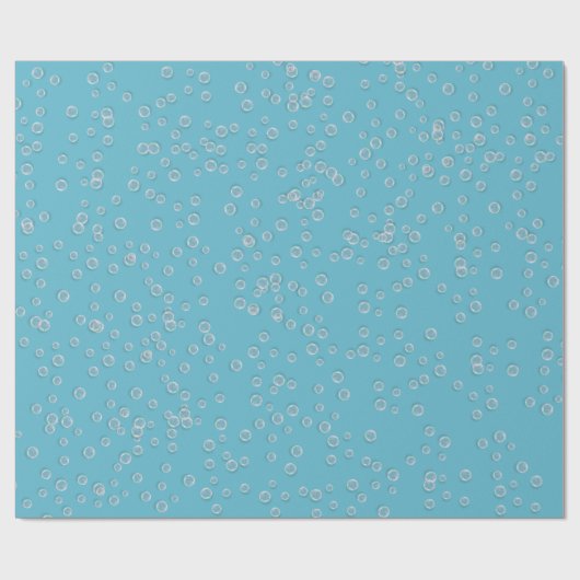 Bubbels op Aqua Blue Cadeaupapier (Vlak)