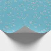 Bubbels op Aqua Blue Cadeaupapier (Hoek)